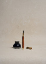 Load image into Gallery viewer, California Redwood &amp; Brass Fountain Pen
